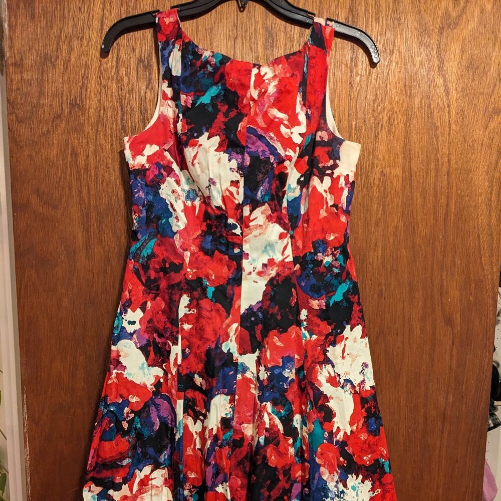 Maggy London Floral Cocktail Dress (sz 6)